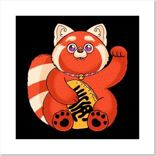 Lucky Red Panda Posters and Art